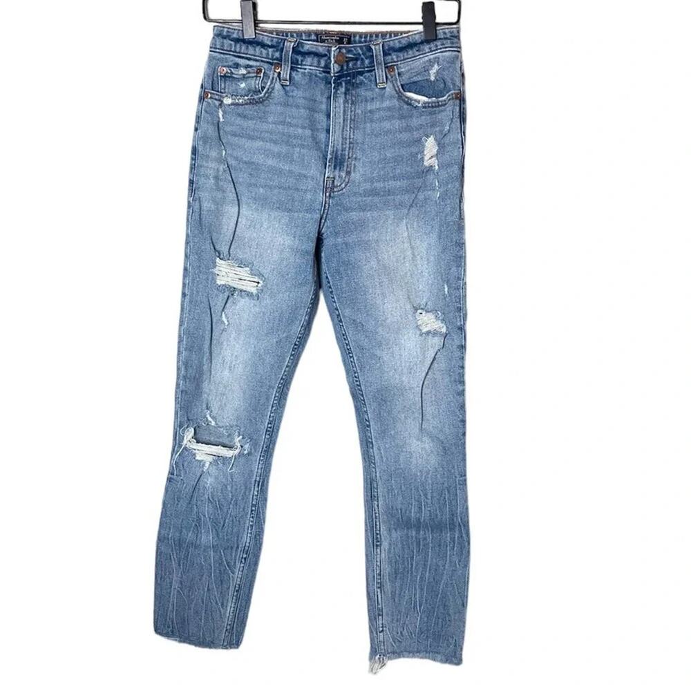 Abercrombie & Fitch Women’s Simone High Rise Slim Distressed Jeans Size 27 / 4